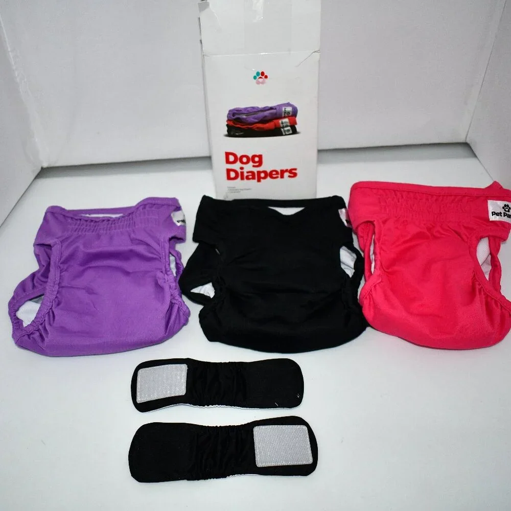 Pet Parents Premium Washable Female Dog Diapers & Extender 3 pack-Size:MED NEW